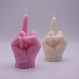 (1) Novelty Middle Finger Hand Candle